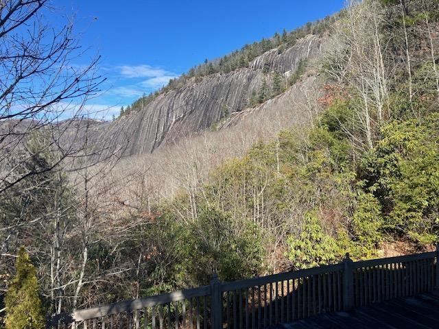 property view of mountains with a forest view