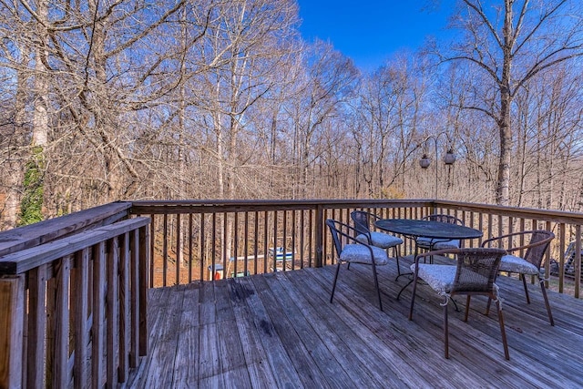 view of wooden deck