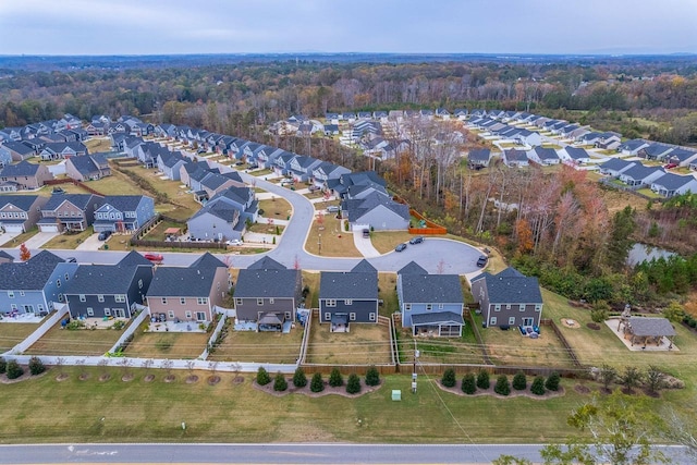 aerial view featuring a residential view