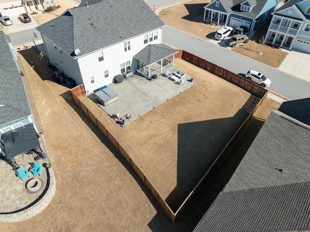 aerial view featuring a residential view