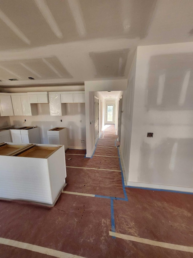 kitchen with white cabinetry