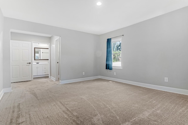 340 W Peachtree, Woodruff, SC 29388 - unfurnished room with light carpet, recessed lighting, and baseboards