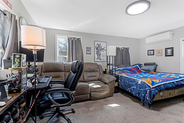 340 W Peachtree, Woodruff, SC 29388 - carpeted bedroom with a wall mounted air conditioner