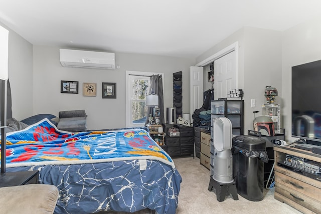 340 W Peachtree, Woodruff, SC 29388 - carpeted bedroom with an AC wall unit