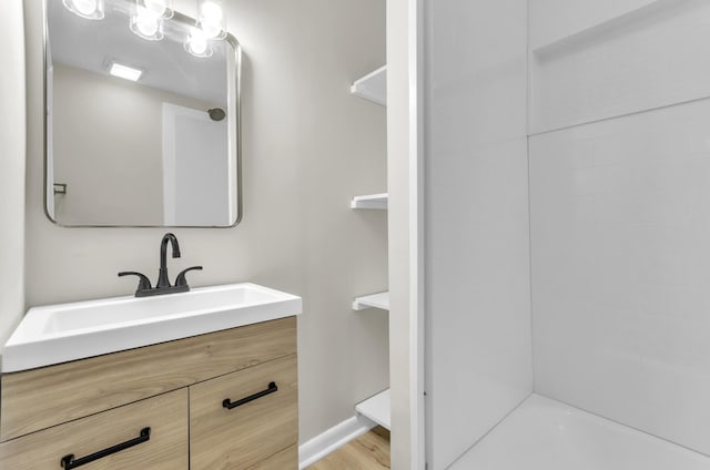 bathroom with tub / shower combination and vanity