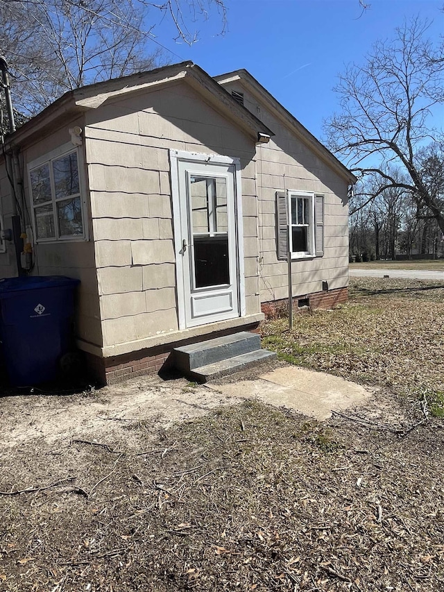 exterior space with entry steps