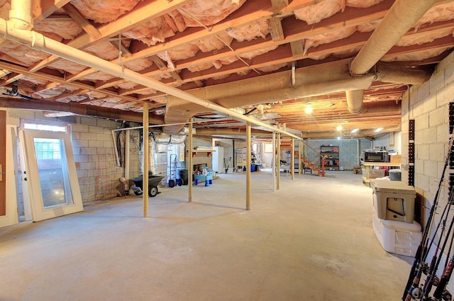 view of basement