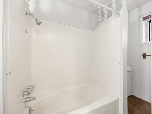 bathroom featuring bathtub / shower combination