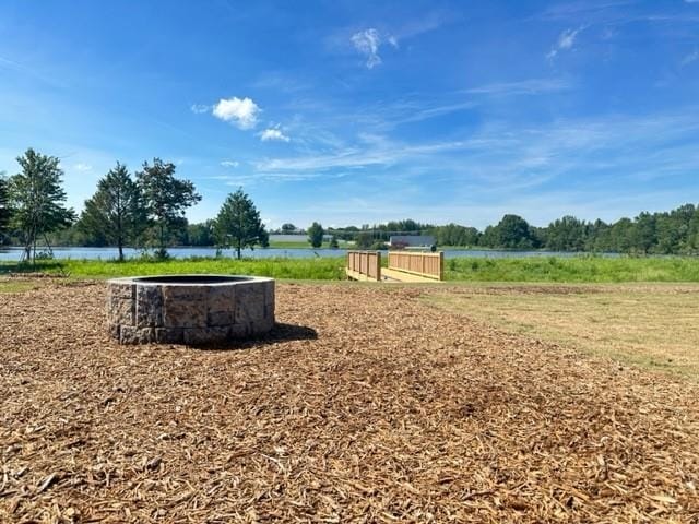 view of property's community featuring a water view