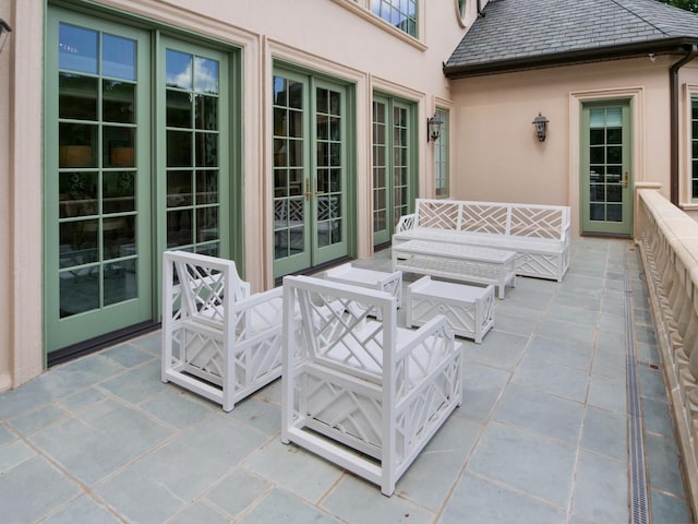 view of patio with french doors