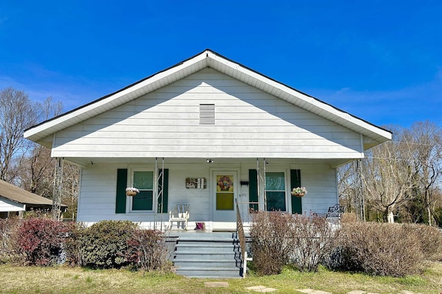 bungalow-style home with a porch