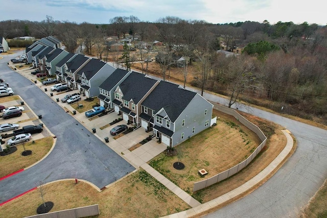 bird's eye view with a residential view