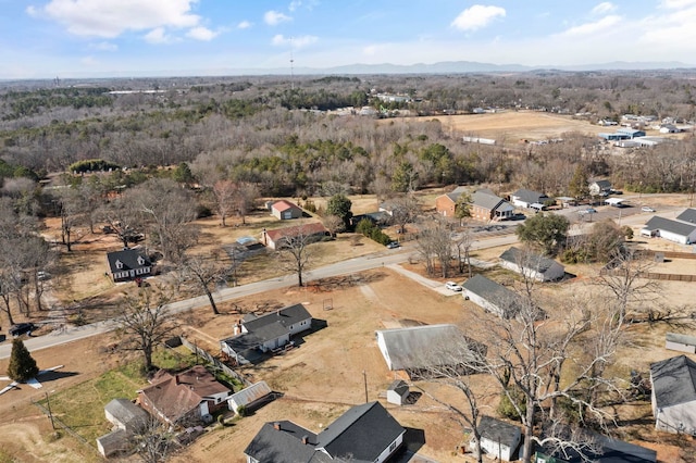 bird's eye view featuring a mountain view