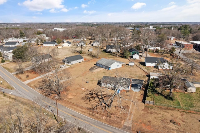 aerial view with a residential view