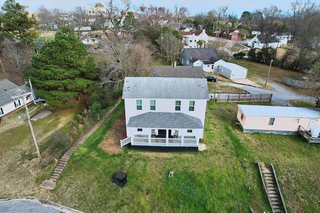 drone / aerial view with a residential view