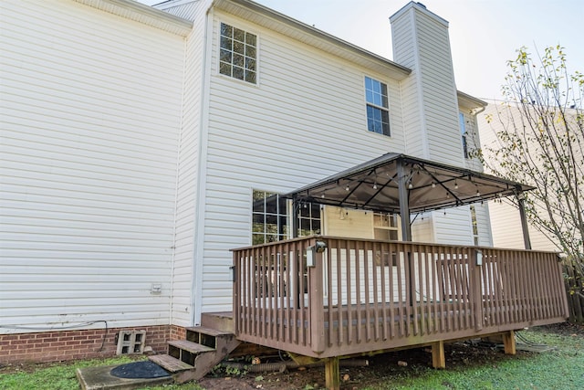 deck with a gazebo