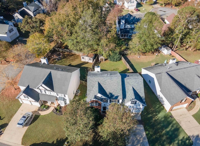 bird's eye view featuring a residential view