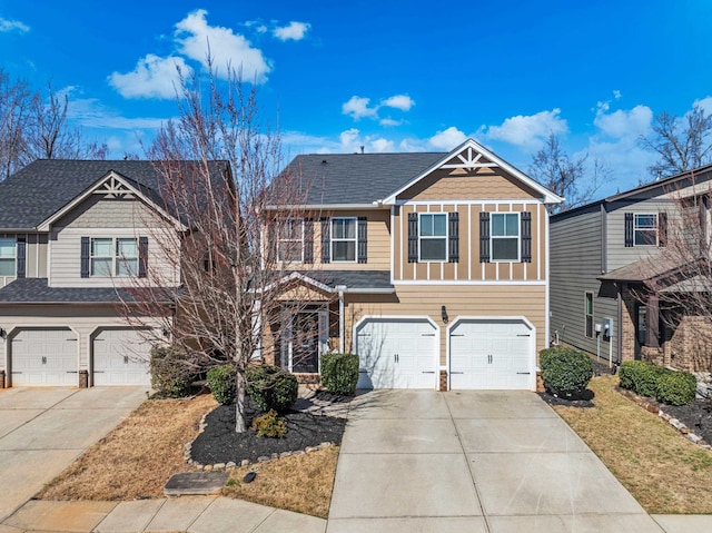 view of front of house with driveway and an attached garage