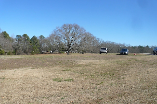 view of yard with a rural view