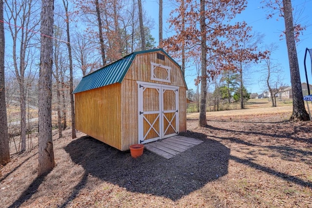 view of shed