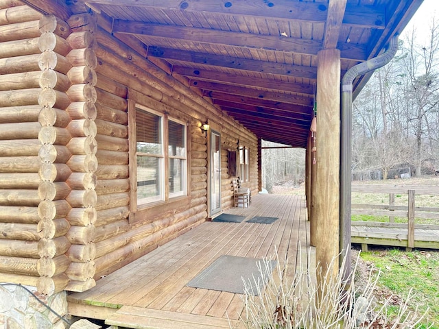 view of wooden terrace