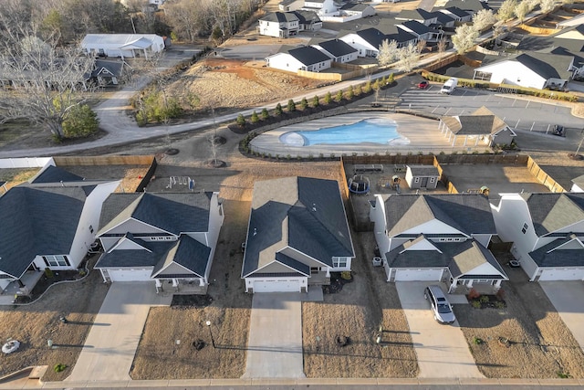 aerial view featuring a residential view