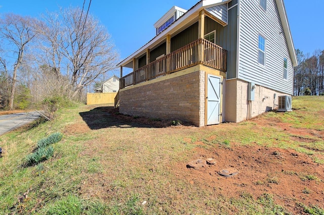 view of property exterior featuring cooling unit