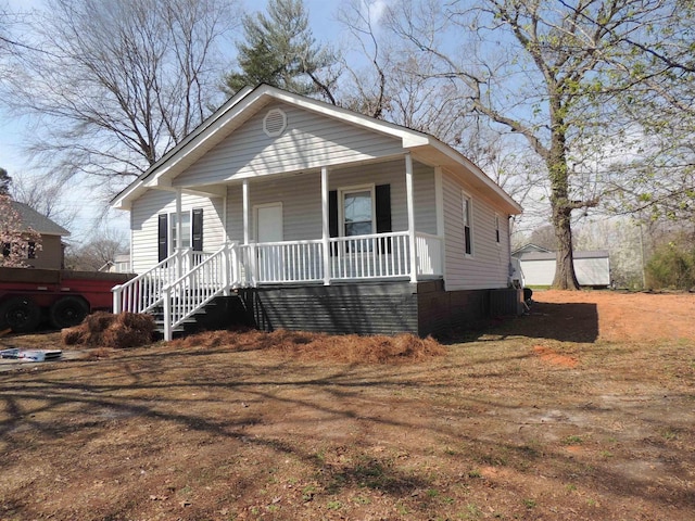 bungalow-style home featuring a porch