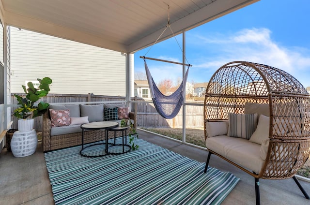 view of sunroom