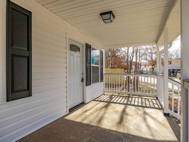 view of patio with covered porch