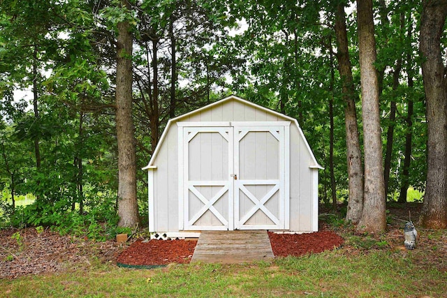 view of shed