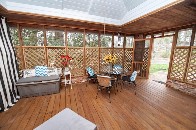 view of sunroom