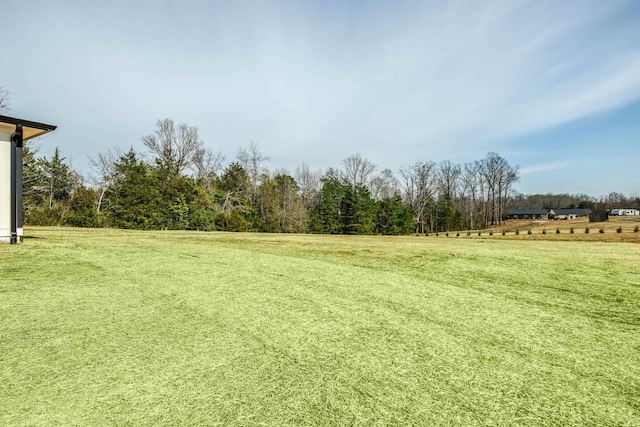 view of yard featuring a rural view