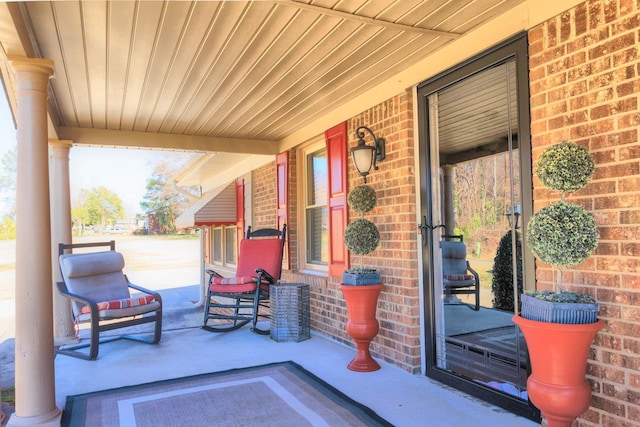 view of patio with covered porch