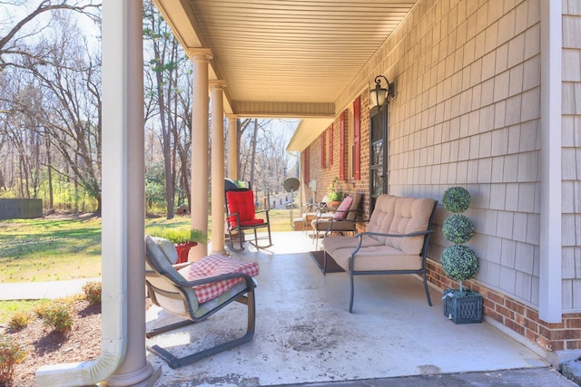 view of patio / terrace featuring a porch