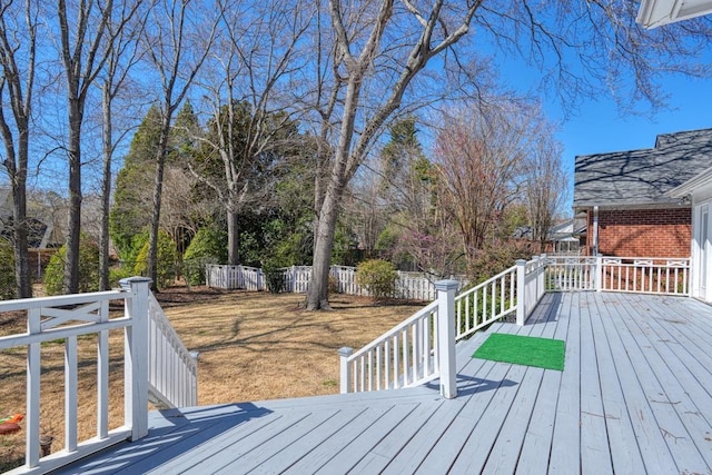 wooden terrace with fence