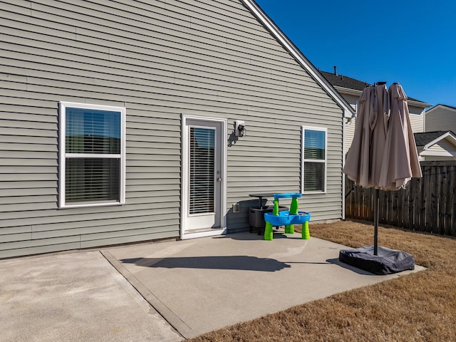 view of patio / terrace with fence