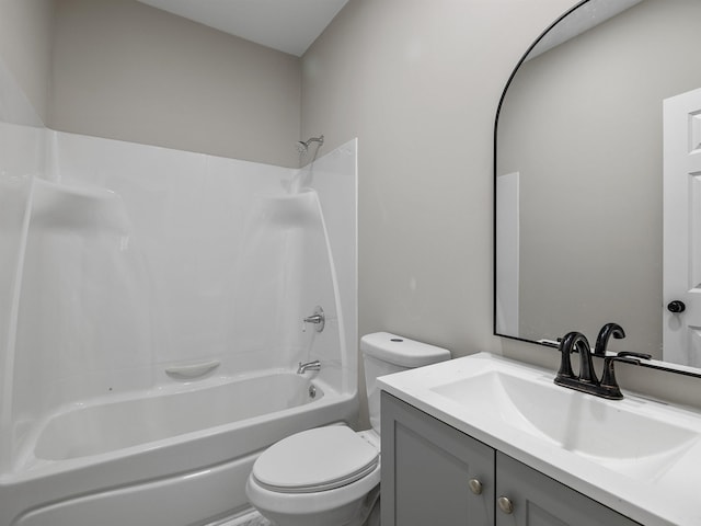 802 Linley, Anderson, SC 29625 - bathroom featuring toilet, vanity, and bathing tub / shower combination