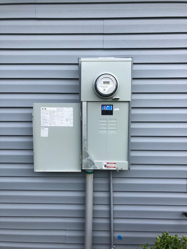 exterior details with electric meter