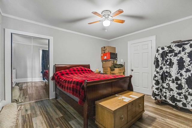 121 Holland, Gaffney, SC 29341 - bedroom with ceiling fan, wood finished floors, and crown molding