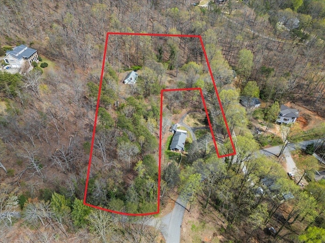 239 Phillips, Greenville, SC 29609 - aerial view featuring a wooded view