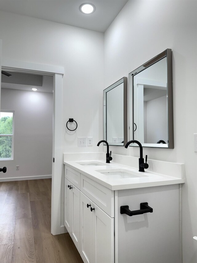 732 Corn Ml, Cowpens, SC 29330 - bathroom featuring double vanity and wood finished floors