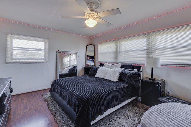 129 Canty, Gaffney, SC 29341 - bedroom featuring ceiling fan and wood finished floors