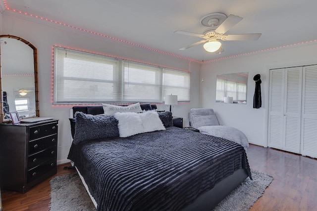 129 Canty, Gaffney, SC 29341 - bedroom featuring ceiling fan, wood finished floors, and multiple windows
