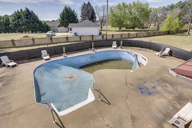 129 Canty, Gaffney, SC 29341 - view of swimming pool featuring a fenced backyard, a patio, and a fenced in pool