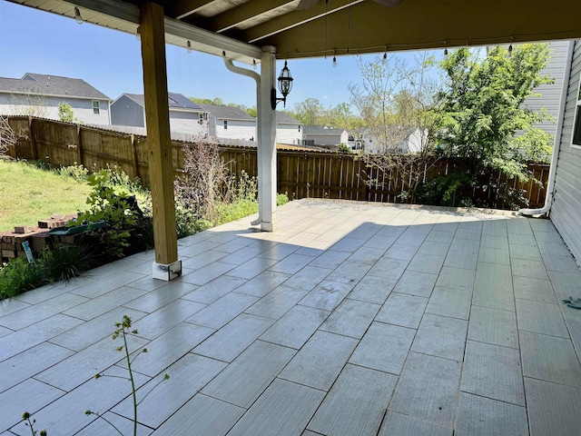 view of patio / terrace with a fenced backyard