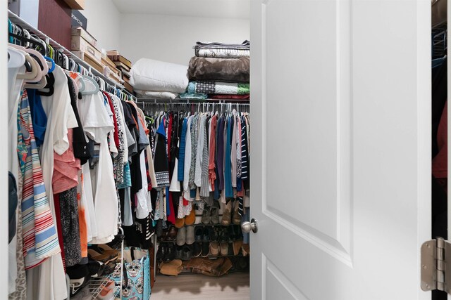 122 Aleppo, Greer, SC 29651 - walk in closet featuring wood finished floors