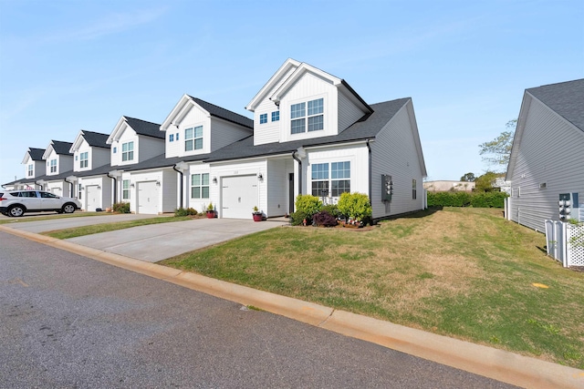 122 Aleppo, Greer, SC 29651 - multi unit property featuring board and batten siding, a front lawn, a residential view, and concrete driveway