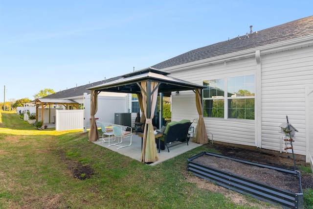 122 Aleppo, Greer, SC 29651 - rear view of property featuring a patio area, a gazebo, fence, and a lawn