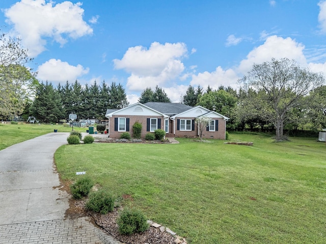 110 Miller Spgs, Moore, SC 29369 - ranch-style house featuring brick siding, a front yard, and driveway